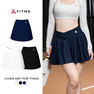 Chân váy xếp ly thể thao nữ Fitme Glow sẵn quần bảo hộ hỗ trợ pickleball, tennis, cầu lông VXGL01