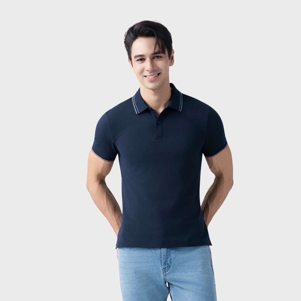 Áo Elite Polo Nam Xanh Aristino Slim Fit APS072S3EC áo siêu mỏng nhẹ, bề mặt vải trơn bóng, màu sắc sắc nét