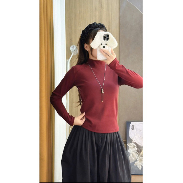 Áo giữ nhiệt Lista cổ cao 3cm phối viền trẻ trung cho nữ ( Mã 8 ) | BigBuy360 - bigbuy360.vn