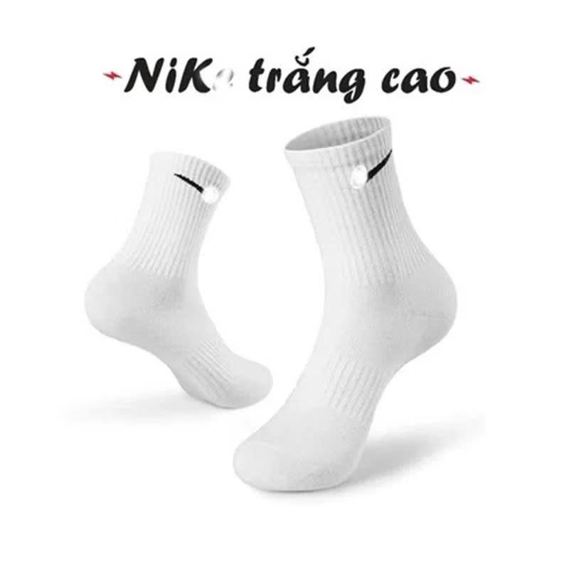 COMBO 5,10 ĐÔI Tất vớ NI.KE Trắng Đen Nam Nữ Cổ Cao ,Cổ Trung ,Cổ Ngắn vớ dệt kim phong cách Thể thao Thoáng khí, UNISEX | BigBuy360 - bigbuy360.vn