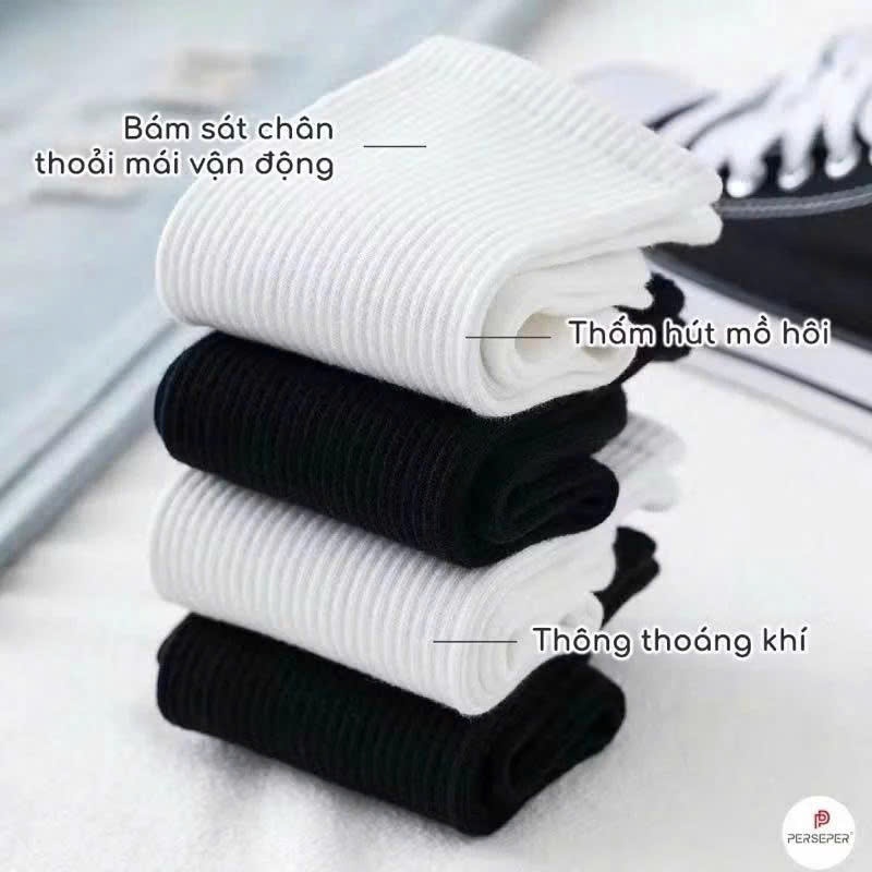 COMBO 5,10 ĐÔI Tất vớ NI.KE Trắng Đen Nam Nữ Cổ Cao ,Cổ Trung ,Cổ Ngắn vớ dệt kim phong cách Thể thao Thoáng khí, UNISEX | BigBuy360 - bigbuy360.vn