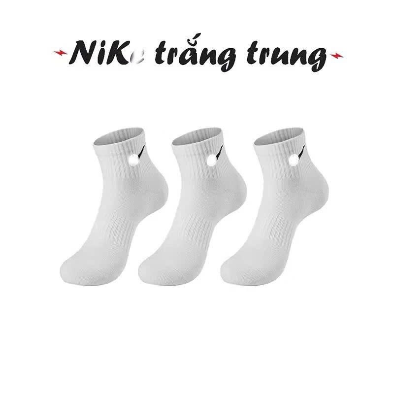 COMBO 5,10 ĐÔI Tất vớ NI.KE Trắng Đen Nam Nữ Cổ Cao ,Cổ Trung ,Cổ Ngắn vớ dệt kim phong cách Thể thao Thoáng khí, UNISEX | BigBuy360 - bigbuy360.vn