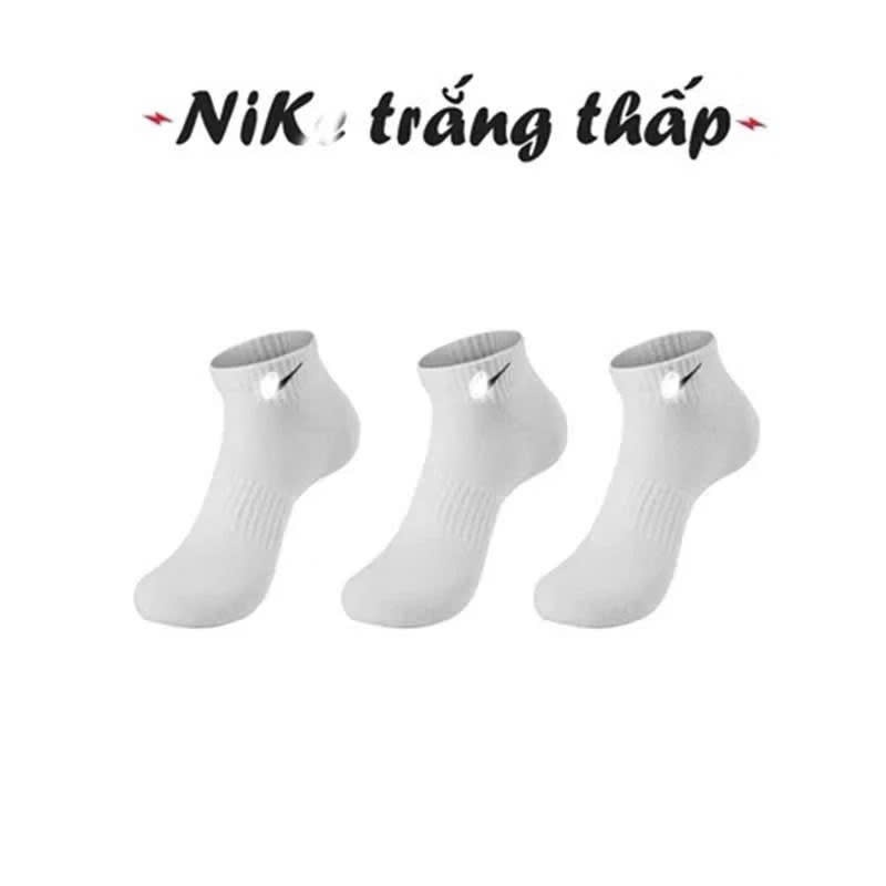 COMBO 5,10 ĐÔI Tất vớ NI.KE Trắng Đen Nam Nữ Cổ Cao ,Cổ Trung ,Cổ Ngắn vớ dệt kim phong cách Thể thao Thoáng khí, UNISEX | BigBuy360 - bigbuy360.vn
