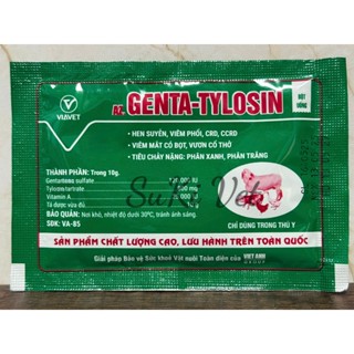 AZ. GENTA-TYLOSIN - gói 10g - BỘT UỐNG HỖ TRỢ HÔ HẤP, TIÊU HÓA, TĂNG ĐỀ KHÁNG CHO GIA SÚC GIA CẦM