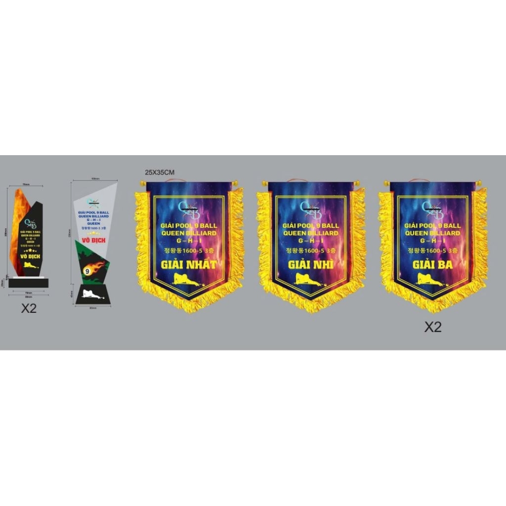 Combo Cúp Cờ Bida/BILLIADS