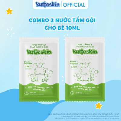 (HÀNG TẶNG KHÔNG BÁN) 2 Gói nước tắm gội thảo dược cho bé Kutieskin