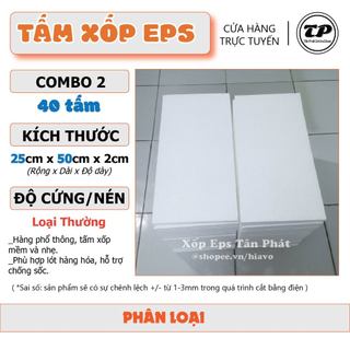 [Combo 20 tấm] Tấm xốp EPS dày 2cm tỷ trọng nhẹ lót hàng chống sốc