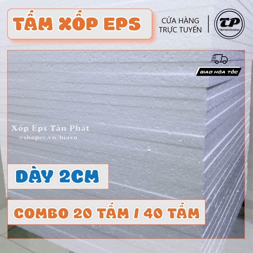 [Combo 20 tấm] Tấm xốp EPS lót hàng dày 2cm