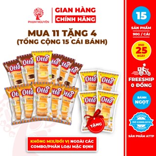 [MUA 11 TẶNG 4] Tổng cộng 15 Gói Bánh Mì Tươi Otto Phạm Nguyên Nhân Kem 90g | Bánh ăn sáng | Bánh mì 3 múi | Đồ ăn vặt