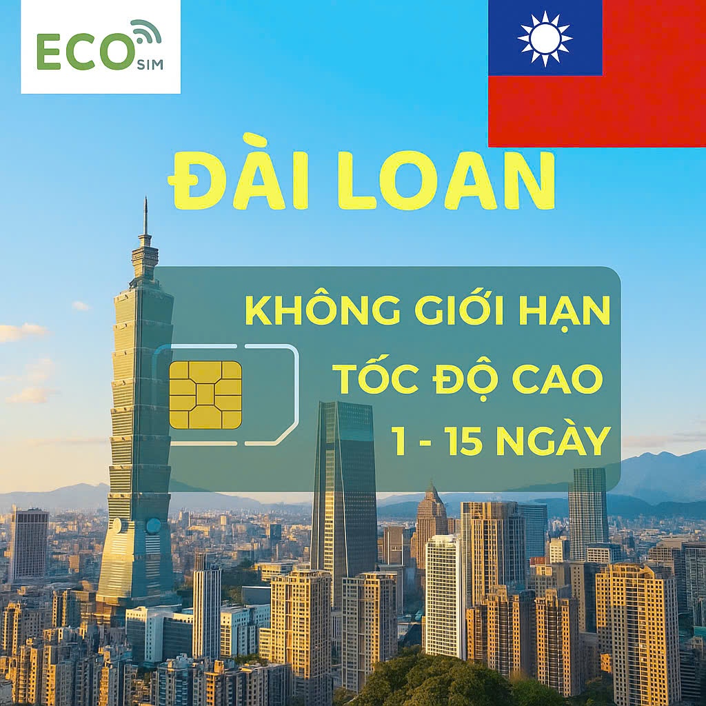 [SIM/eSIM] Sim Đài Loan - Bảo Hành Đổi Mới - Data không giới hạn, đa dạng gói cước