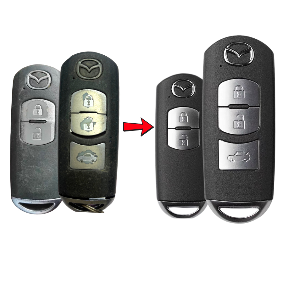 Vỏ Chìa Khóa Smartkey Mazda CX5 CX8 CX9 Mazda 3 Mazda 6 Mazda 2 Mẫu V980 V981 2025