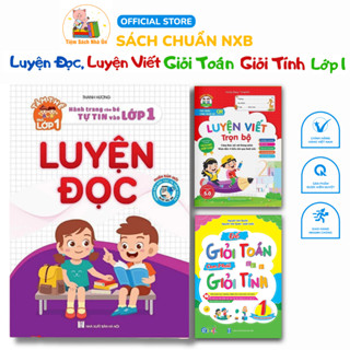 Sách - Combo 3 cuốn Luyện Đọc, Luyện Viết Trọn Bộ, Giỏi toán Giỏi tính Hành trang vào lớp 1