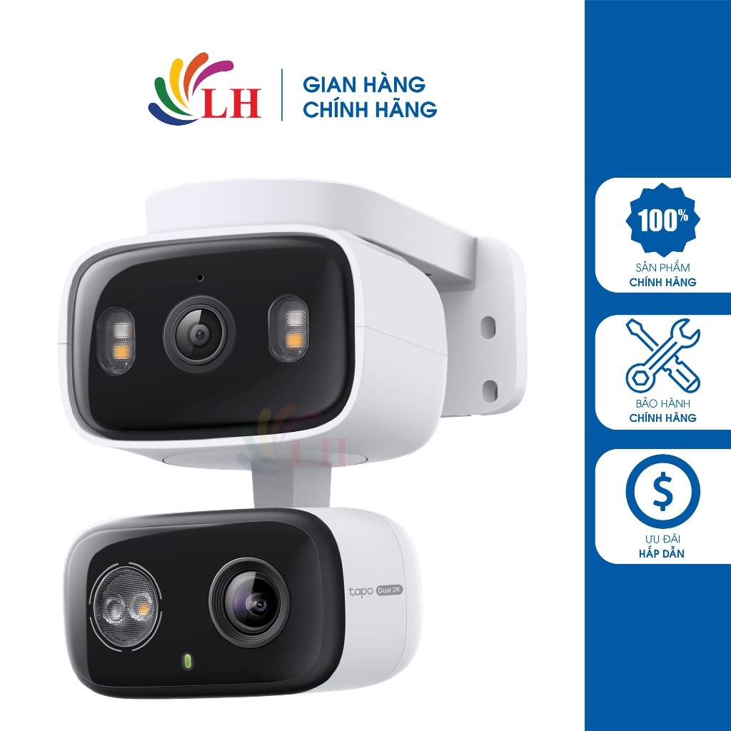 Camera trong nhà/ngoài trời TP-Link Tapo Dual Lens Pan/Tilt Indoor/Outdoor Home Security 3MP 2K C246