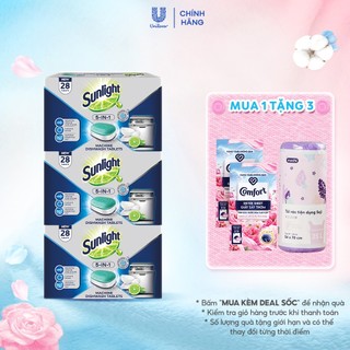   Live  Combo 3 Hộp Viên Rửa Chén Bát Sunlight 