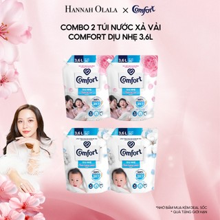   LIVE KOL  Combo 2 Túi Nước Xả Vải Comfort Dịu Nhẹ 3,6L 