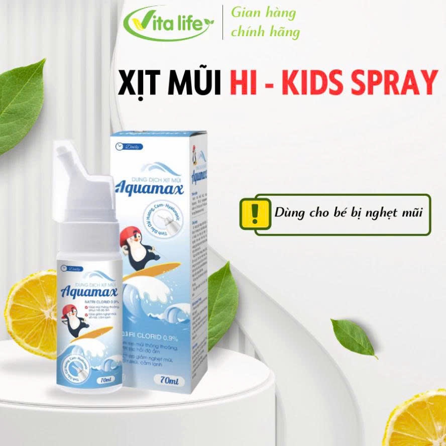 Xịt mũi xoang Aquamax Activmedi Pharma hỗ trợ giảm ngạt mũi, xổ mũi, hắt hơi