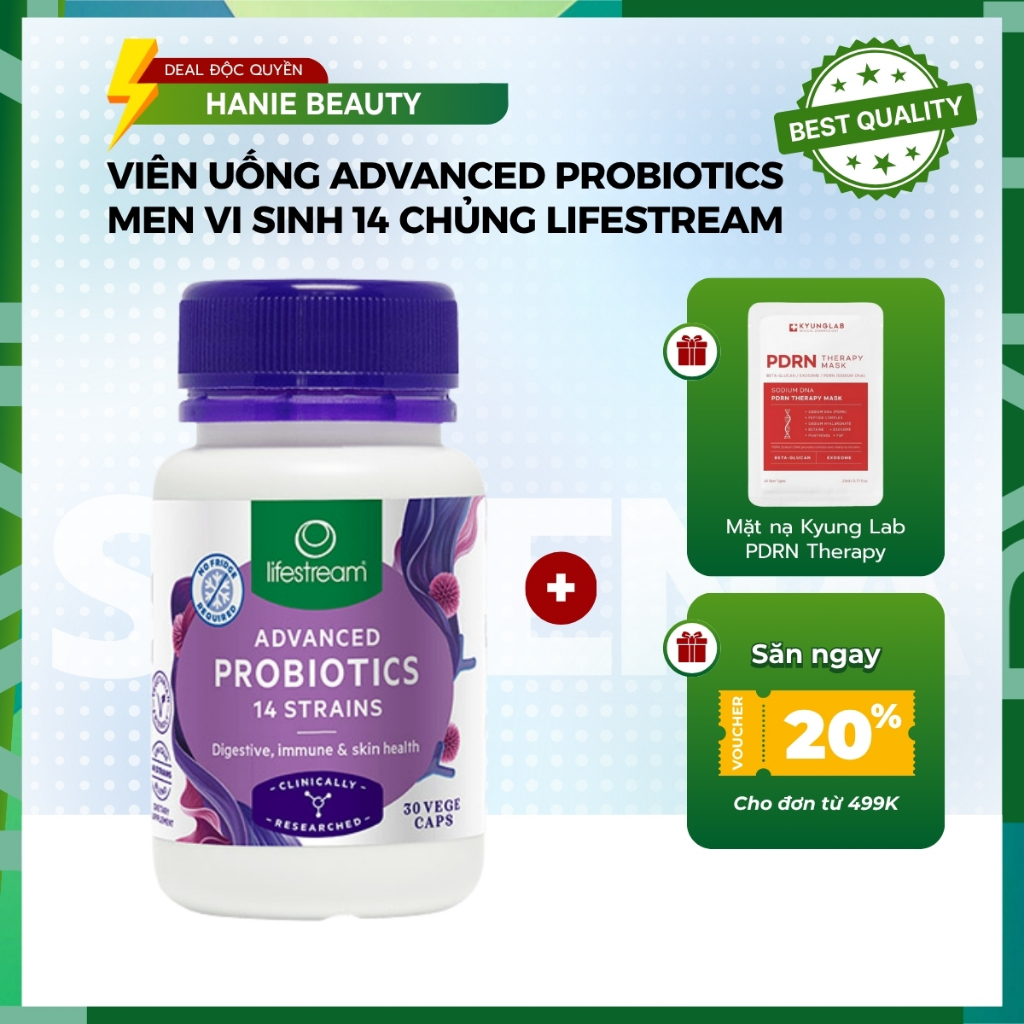 Advanced Probiotics men vi sinh 14 chủng Lifestream - Hộp 30 viên