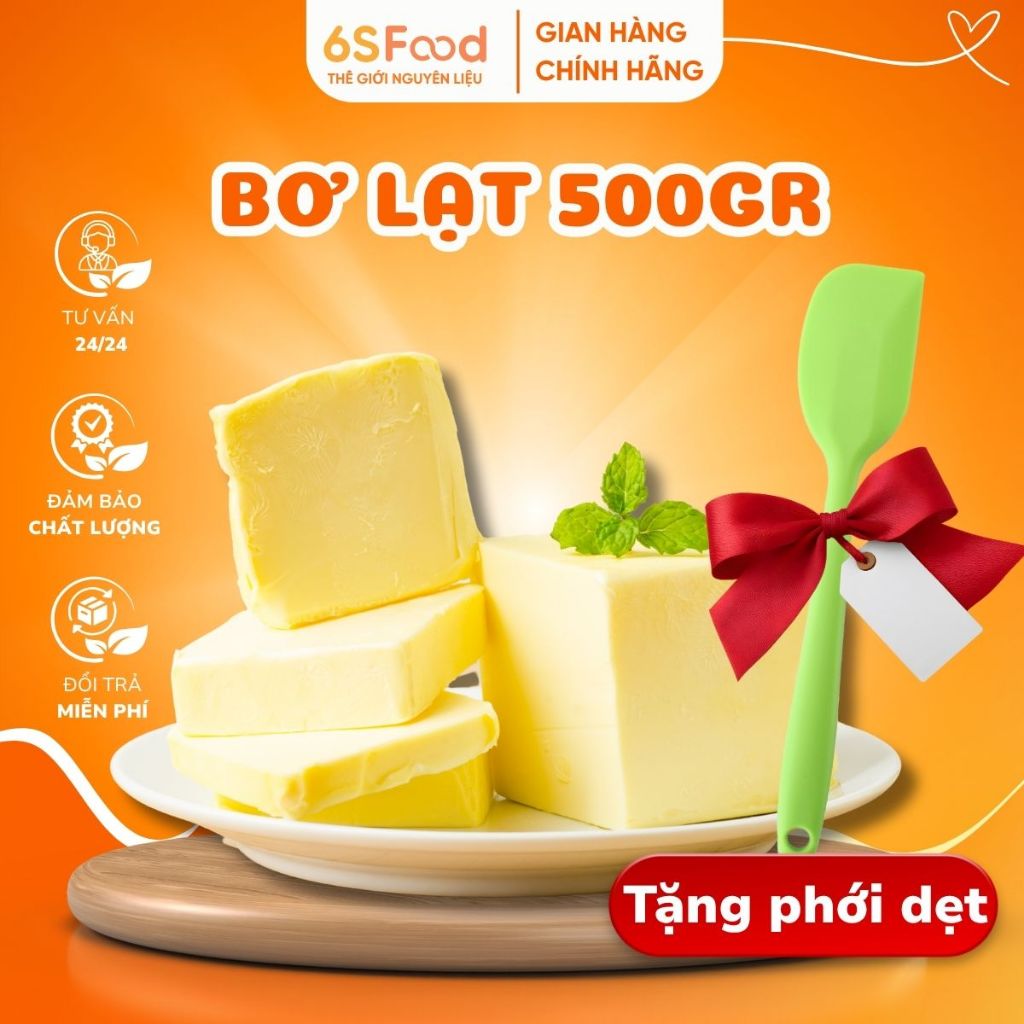  Bơ Thơm Bơ Lạt Bơ Nhạt Bơ thực vật làm bánh kẹo Nougat nướng BBQ bắp rang bơ 200-500gr- 6SFOOD 