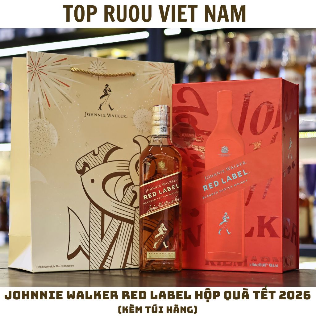 Hộp Quà Tết Johnnie Walker Red Label 700ml [Chính Hãng][Top Rượu VN]
