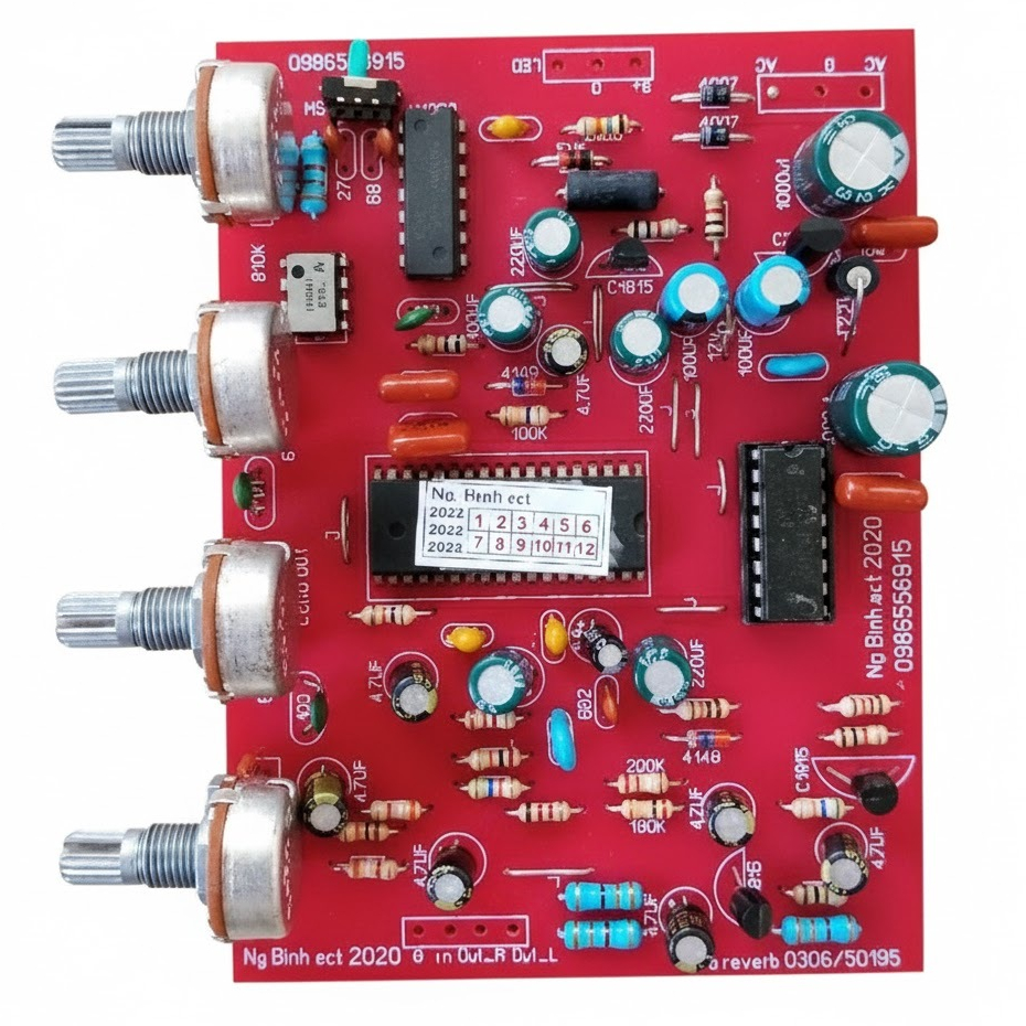 Echo reverb mini nguồn đơn 2 chức năng.(nguồn dc 8- 15v, hoặc dùng pin 3s)