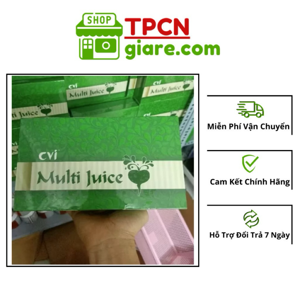[ Hàng có sẵn ] Trà trái cây Multi juice xanh nội địa từ Malaysia - Hộp 30 gói.