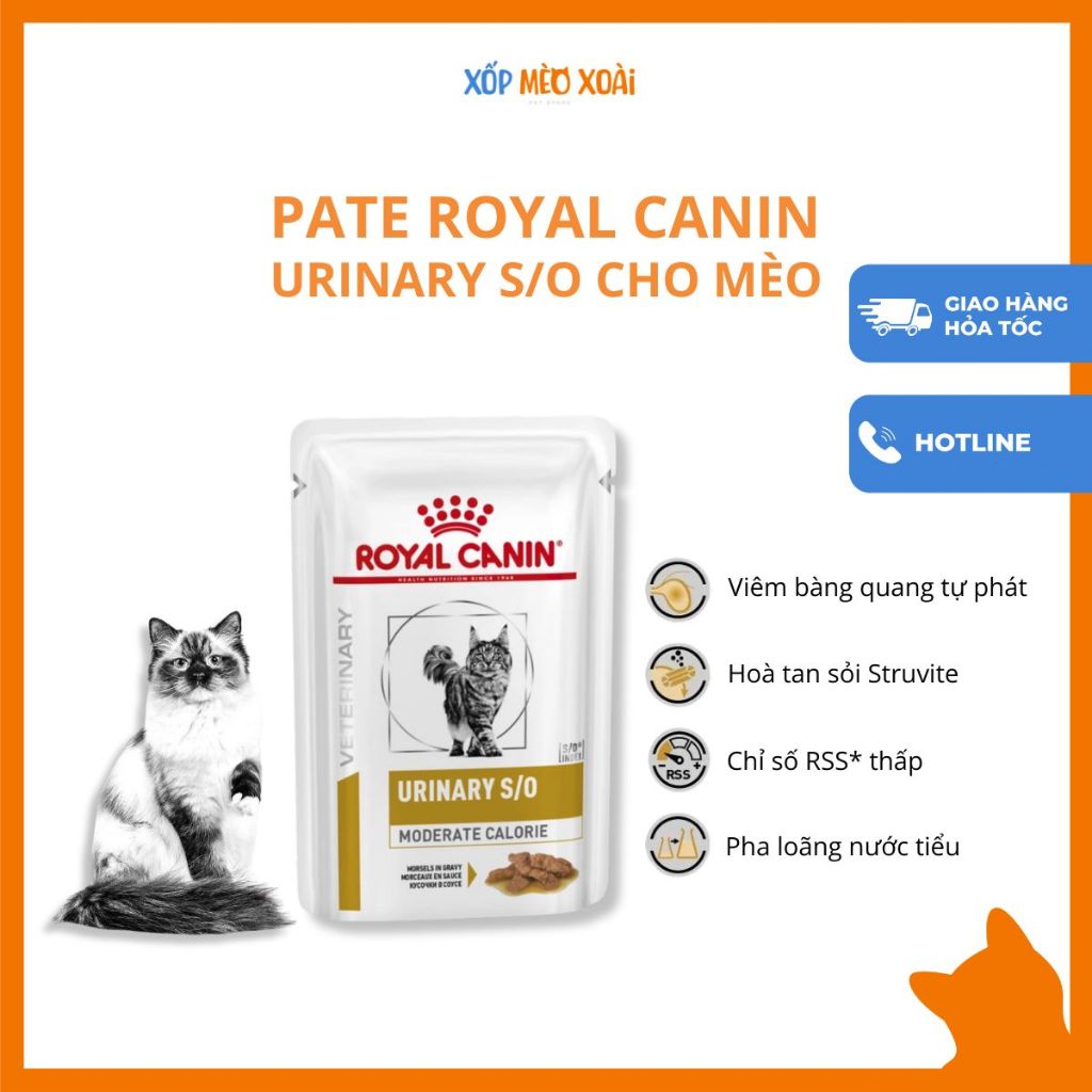 [GÓI LẺ] Pate Royal Canin Urinary S/O Cho Mèo – Pate Mèo Hỗ Trợ Mèo Sỏi Thận, Tiết Niệu