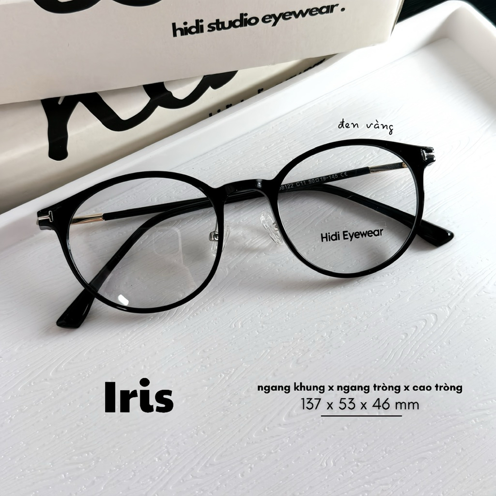 [ Iris ] Gọng kính mắt tròn bầu Iris. Dáng kính phù hợp mặt nhỏ và vừa. Hidi Studio Eyewear