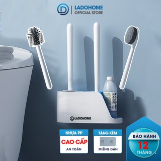  Bộ cọ chà bồn cầu bàn chải toilets nhà vệ sinh đầu silicon 2 trong 1 LH-8675 đầu vòi silicon mềm mại 