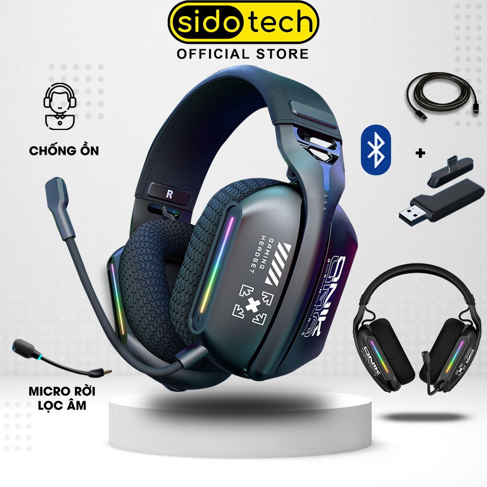 Tai nghe chụp tai không dây gaming SIDOTECH ONIKUMA GT808 bluetooth micro rời super bass chống ồn