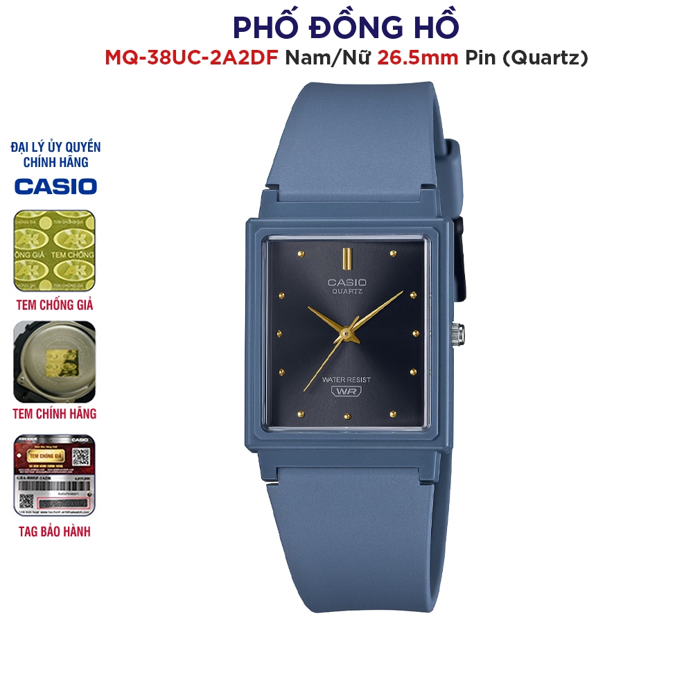 Đồng hồ unisex dây nhựa Casio Anh Khuê MQ-38UC-2A2DF