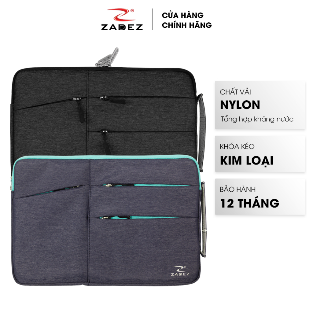 Túi chống sốc Laptop ZADEZ ZLB-8521 Series – 13.3/14/15.6 Inches, vải Nylon bền bỉ, chống trầy xước