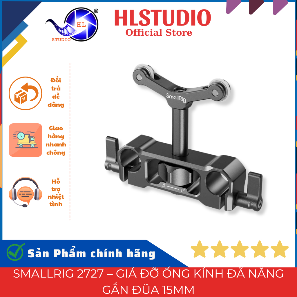 SmallRig 2727 - Giá Đỡ Ống Kính 15mm Rod Mount 30.5mm HL Studio