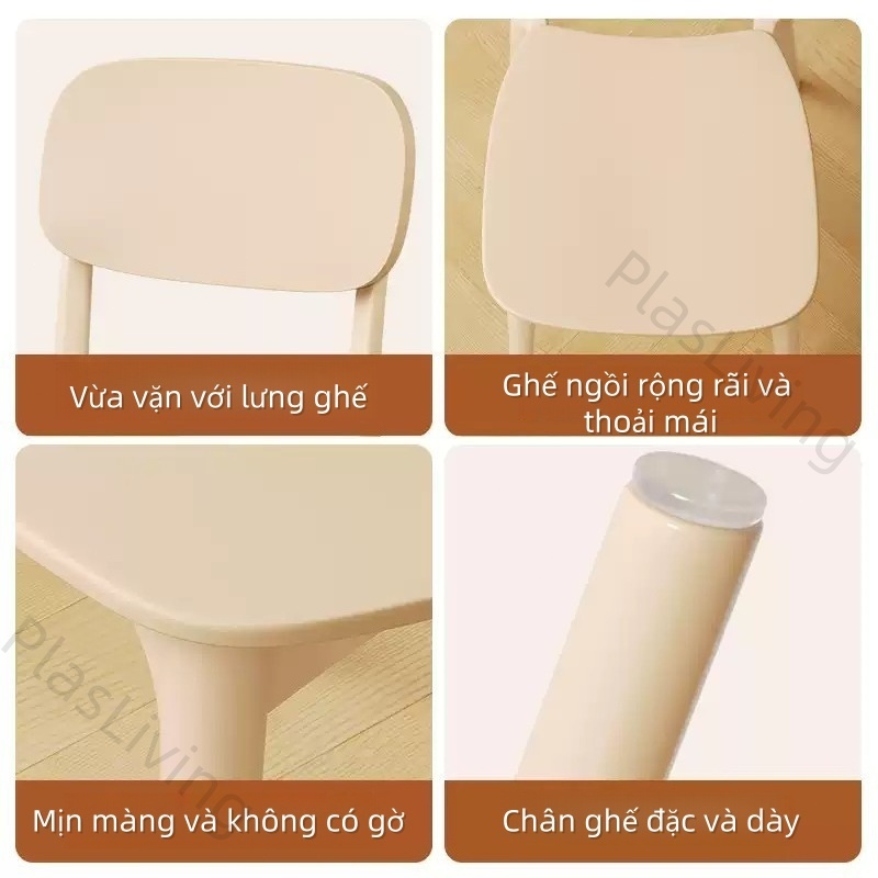 Plas Ghế nhựa một mảnh  Quán Cafe Nhà Hàng Ngoài Trời Thiết kế đẹp và đơn giản Chống bẩn | BigBuy360 - bigbuy360.vn