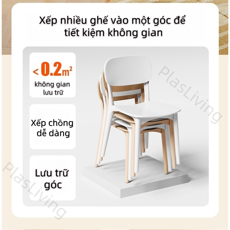 Plas Ghế nhựa một mảnh  Quán Cafe Nhà Hàng Ngoài Trời Thiết kế đẹp và đơn giản Chống bẩn | BigBuy360 - bigbuy360.vn