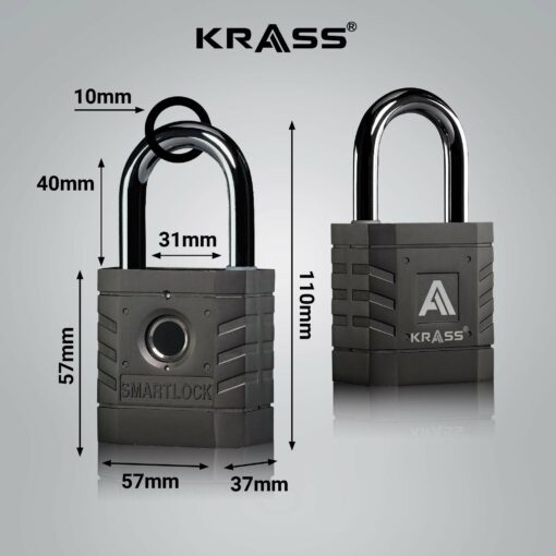 Khóa vân tay chống nước mở qua app Krass K250 Plus