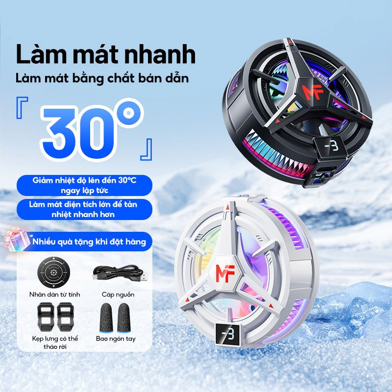 Quạt tản nhiệt điện thoại sò lạnh Quạt tản nhiệt TL07/CX10/F26 với Đèn LED RGB