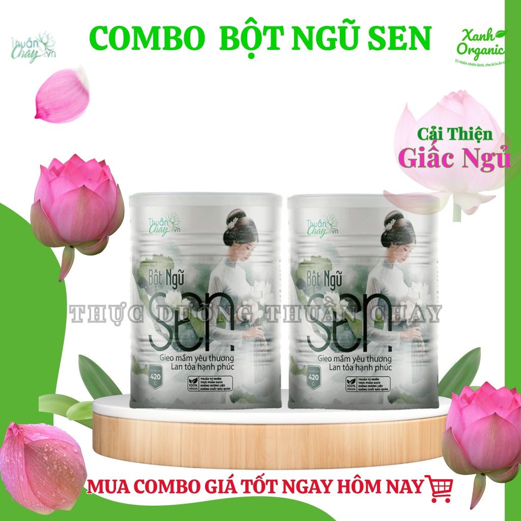 (Combo 2 hộp) Bột Ngũ sen Thuần Chay 420gr