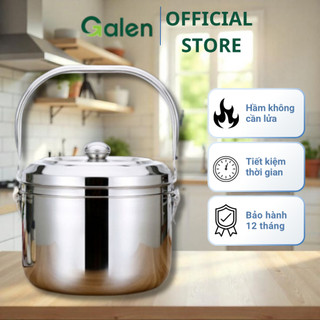  Nồi Ủ Nhiệt Chân Không Cao Cấp Galen G014 Dung Tích 5.5L Inox 410 Dùng Trên Bếp Ga Và Hồng Ngoại  BẢO HÀNH 12 THÁNG   