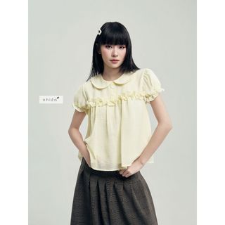  Orchid Babydoll - Áo babydoll nữ áo sơ mi cổ sen tay phồng phong cách Hàn Quốc nhien.official BA513 
