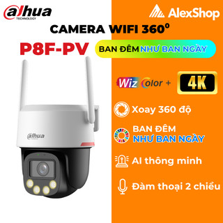  3M-5M-4K  Camera Wifi Wiz-Color Dahua P3F   P5F   P8F Ngoài Trời Ban Ngày Như Ban Đêm Xoay 360 Độ 