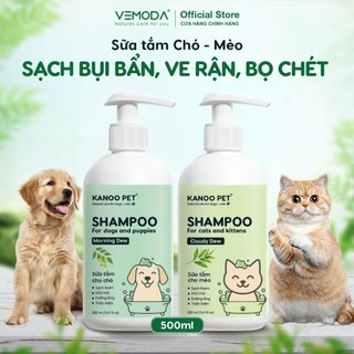 Sữa tắm Chó và Mèo Kanoo Pet 500ml - Dầu tắm giúp khử mùi làm thơm và giúp sạch ve rận bọ chét cho thú cưng 