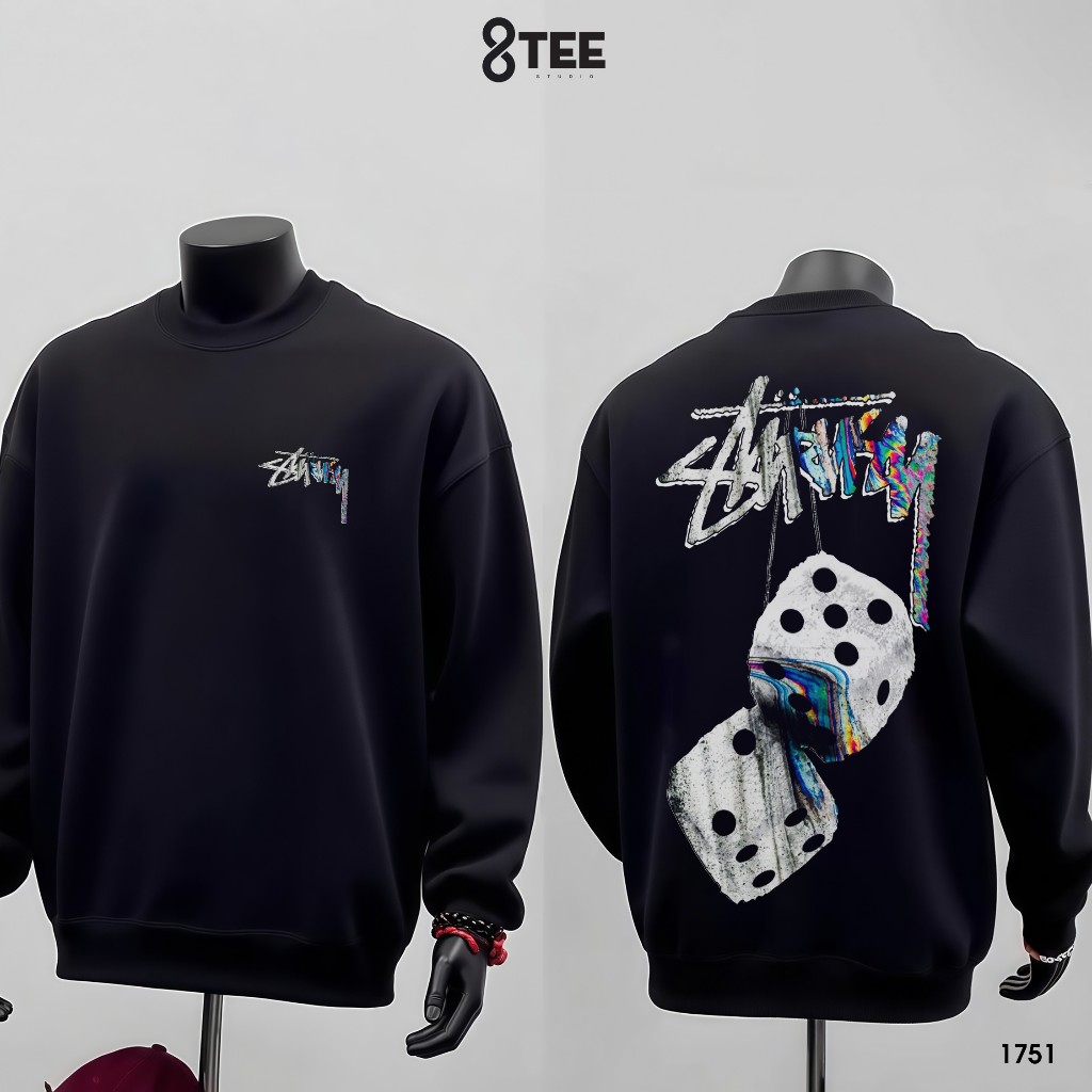 Áo Sweater Nỉ Bông Form Rộng 8Tee Studio | Mềm – Ấm – Dễ Phối | Unisex Nam Nữ Đi Học Đi Làm SW1751