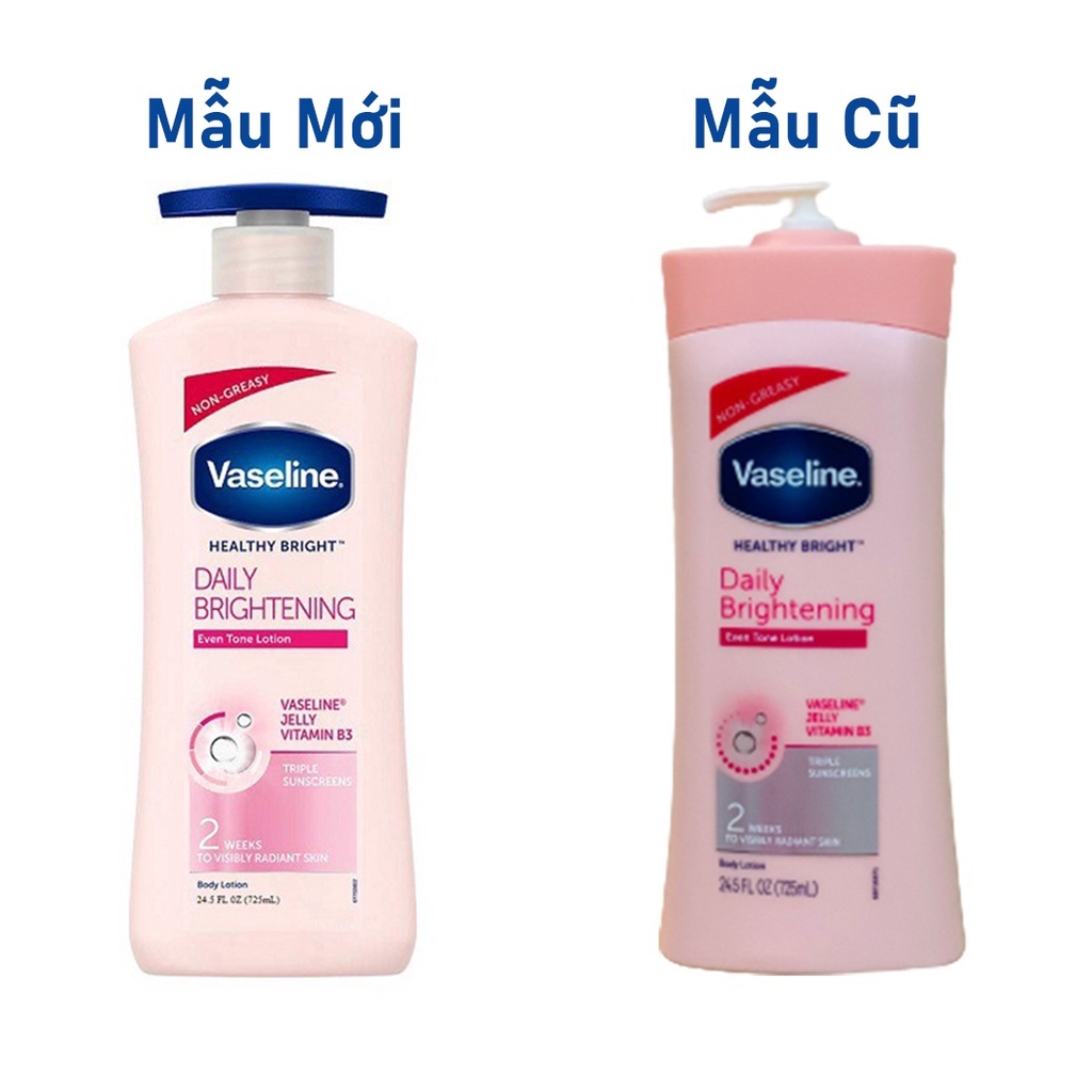 Sữa Dưỡng Thể Vaseline Hồng Làm Mịn & Trắng Da Healthy Bright Mỹ - 725ml