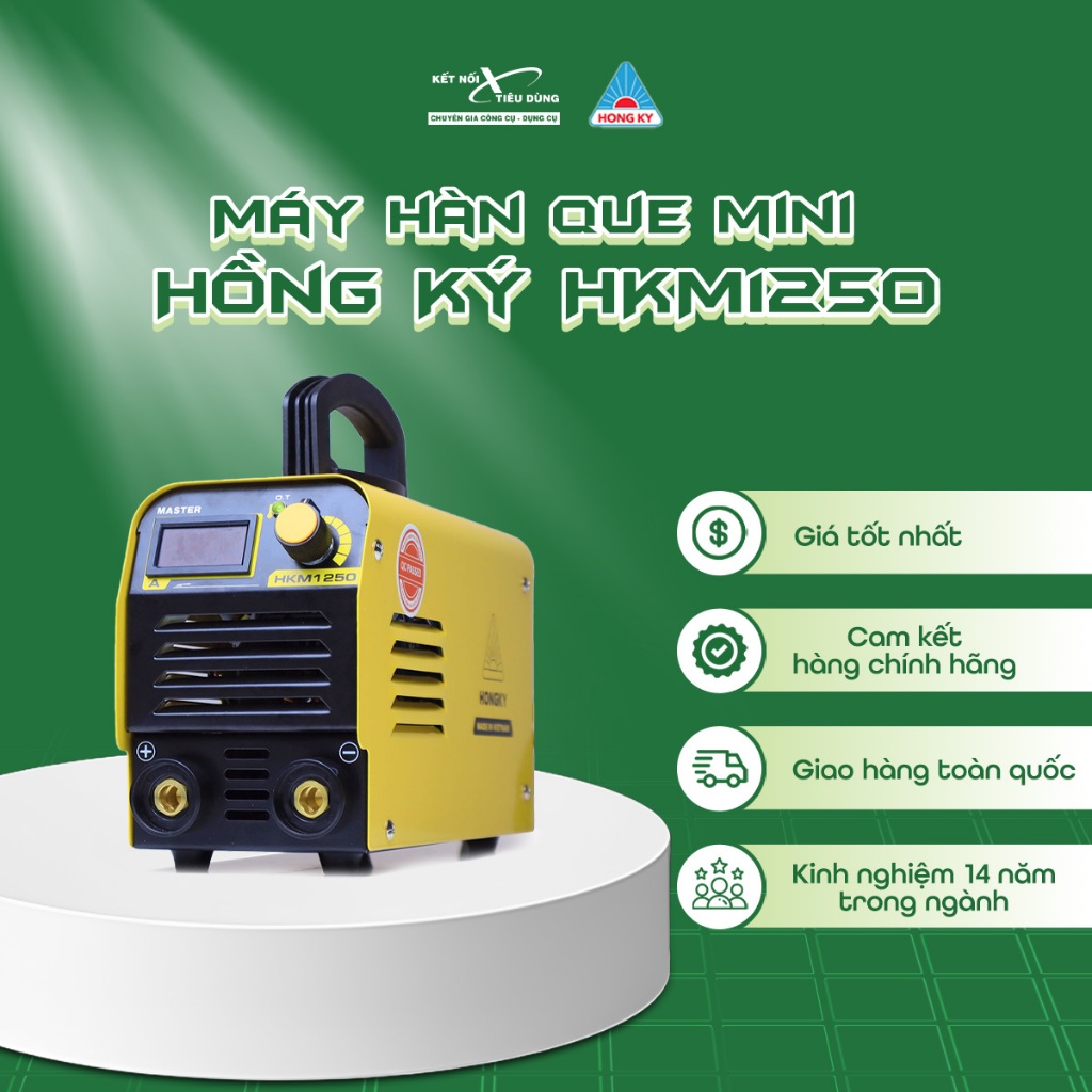 Máy hàn que mini Hồng Ký HKM1250 - Hàn liên tục 2.6mm | Kết Nối Tiêu Dùng