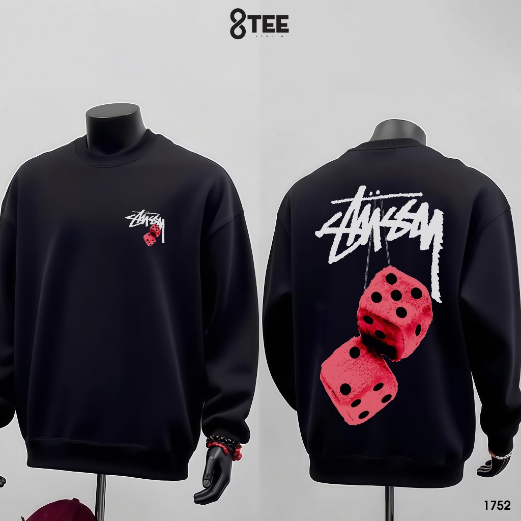 Áo Sweater Nỉ Bông Form Rộng 8Tee Studio | Mềm – Ấm – Dễ Phối | Unisex Nam Nữ Đi Học Đi Làm SW1752