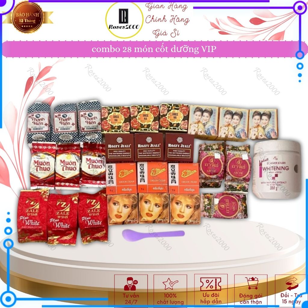 Combo 28 món Cốt Dưỡng VIP – Dưỡng Ẩm Toàn Diện, Bật Tone Sáng Hồng, Da Căng Khỏe