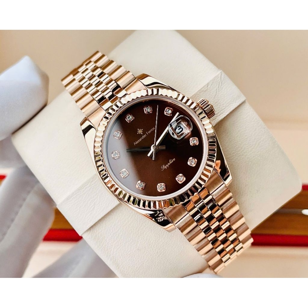 [Chính Hãng 100%] Đồng Hồ Nữ Alexander Ferros 8222D/16, 8222R/08, 8222D/08 (8222) Máy Quartz (Pin) K