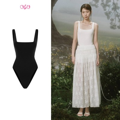 Bodysuit OLV hai dây cổ vuông Square Neck Bodysuit nhiều màu co giãn thoải mái (không kèm chân váy)