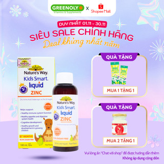 Kẽm Dạng Nước Nature's Way Kids Smart Bổ Sung Kẽm Cho Trẻ Từ 6 Tháng Tuổi 100ml