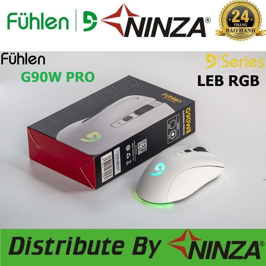 Chuột Gaming Không Dây Fuhlen G90W Pro 3 Mode Leb RGB, Kết nối 3 chế độ  Bluetooth/Wireless 2.4G/Typ